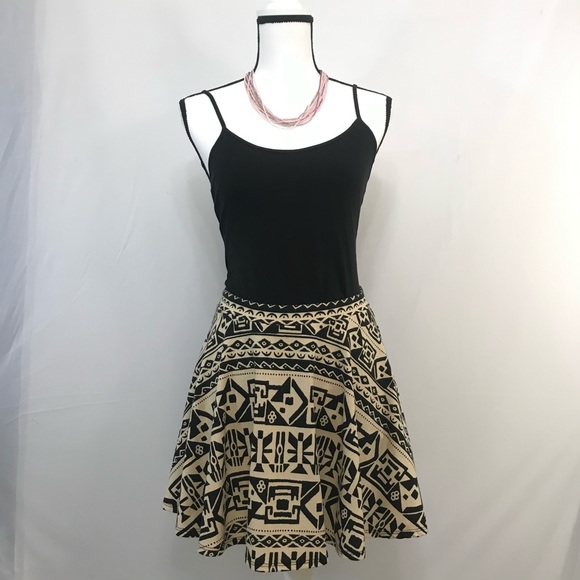 Vizio Dresses & Skirts - Vizio Cream colored Skirt w Black Pattern, large